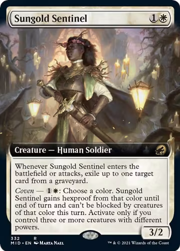 Sungold Sentinel (Extended Art) (332), Innistrad: Midnight Hunt — Magic card price