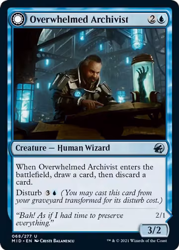 Overwhelmed Archivist (68), Innistrad: Midnight Hunt — Magic card price