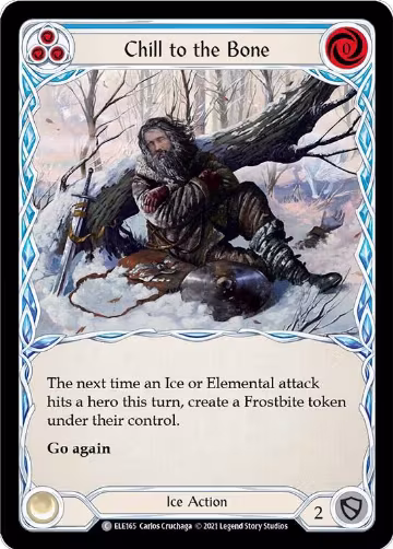 Chill to the Bone (Blue) (ELE165), Tales of Aria — Flesh & Blood card price