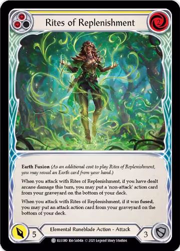 Rites of Replenishment (Yellow) (ELE080), Tales of Aria — Flesh & Blood card price