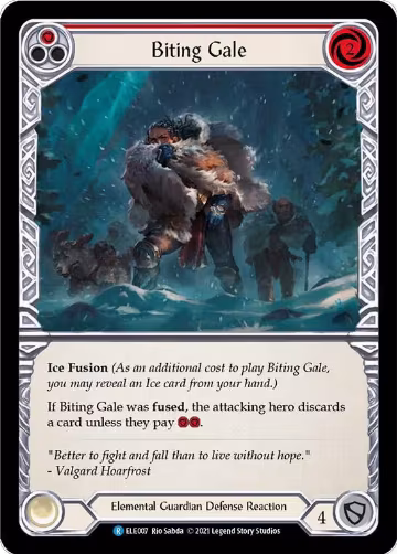 Biting Gale (Red) (ELE007), Tales of Aria — Flesh & Blood card price
