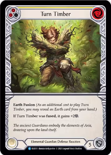 Turn Timber (Yellow) (ELE011), Tales of Aria — Flesh & Blood card price