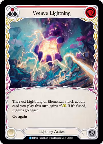 Weave Lightning (Red) (ELE180), Tales of Aria — Flesh & Blood card price