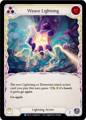 Weave Lightning (Yellow) (ELE181), Tales of Aria — Flesh & Blood card price