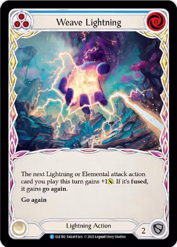 Weave Lightning (Blue) (ELE182), Tales of Aria — Flesh & Blood card price