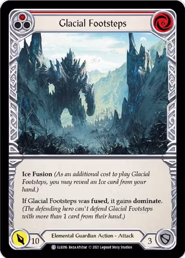 Glacial Footsteps (Red) (ELE016), Tales of Aria — Flesh & Blood card price