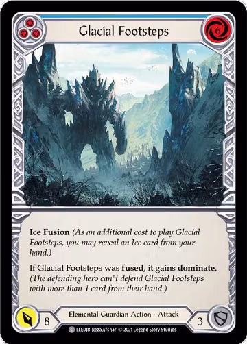 Glacial Footsteps (Blue) (ELE018), Tales of Aria — Flesh & Blood card price