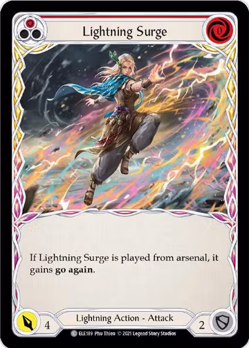 Lightning Surge (Red) (ELE189), Tales of Aria — Flesh & Blood card price