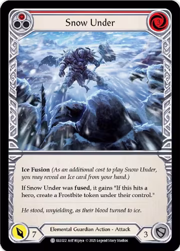 Snow Under (Red) (ELE022), Tales of Aria — Flesh & Blood card price