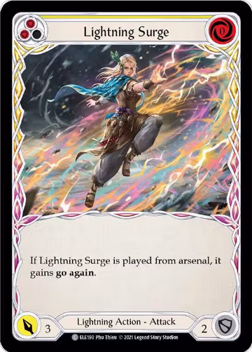Lightning Surge (Yellow) (ELE190), Tales of Aria — Flesh & Blood card price