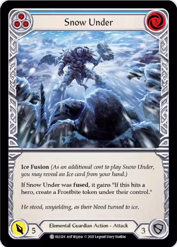 Snow Under (Blue) (ELE024), Tales of Aria — Flesh & Blood card price