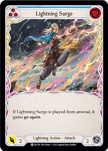 Lightning Surge (Blue) (ELE191), Tales of Aria — Flesh & Blood card price