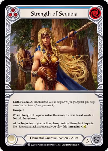 Strength of Sequoia (Blue) (ELE030), Tales of Aria — Flesh & Blood card price