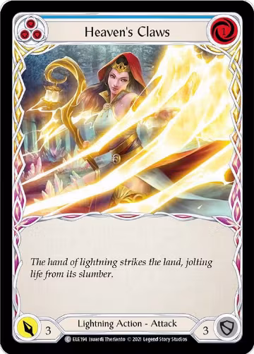 Heaven's Claws (Blue) (ELE194), Tales of Aria — Flesh & Blood card price