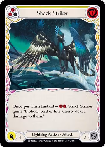 Shock Striker (Yellow) (ELE196), Tales of Aria — Flesh & Blood card price