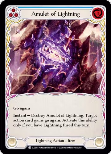 Amulet of Lightning (ELE201), Tales of Aria — Flesh & Blood card price