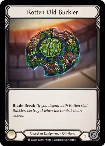 Rotten Old Buckler (ELE204), Tales of Aria — Flesh & Blood card price