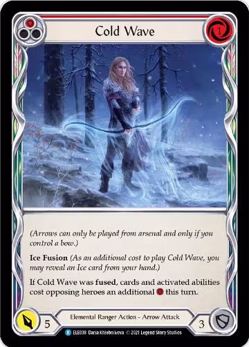 Cold Wave (Red) (ELE038), Tales of Aria — Flesh & Blood card price