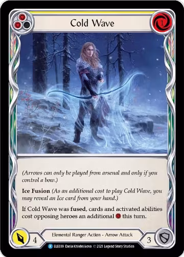 Cold Wave (Yellow) (ELE039), Tales of Aria — Flesh & Blood card price