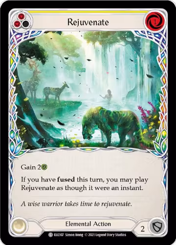 Rejuvenate (Yellow) (ELE107), Tales of Aria — Flesh & Blood card price