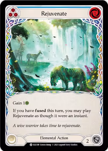 Rejuvenate (Blue) (ELE108), Tales of Aria — Flesh & Blood card price