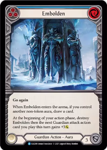 Embolden (Blue) (ELE208), Tales of Aria — Flesh & Blood card price