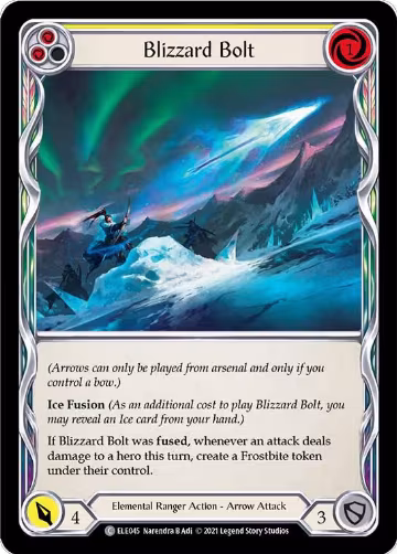 Blizzard Bolt (Yellow) (ELE045), Tales of Aria — Flesh & Blood card price