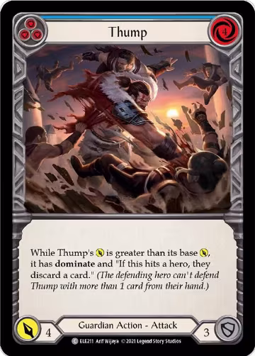 Thump (Blue) (ELE211), Tales of Aria — Flesh & Blood card price