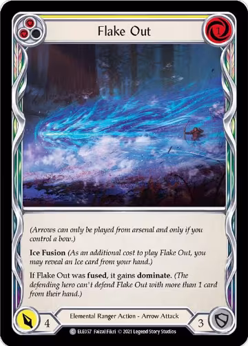 Flake Out (Yellow) (ELE057), Tales of Aria — Flesh & Blood card price