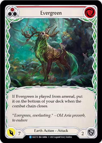 Evergreen (Red) (ELE119), Tales of Aria — Flesh & Blood card price