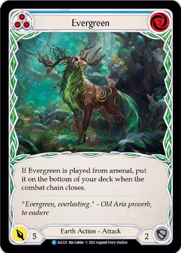 Evergreen (Blue) (ELE121), Tales of Aria — Flesh & Blood card price