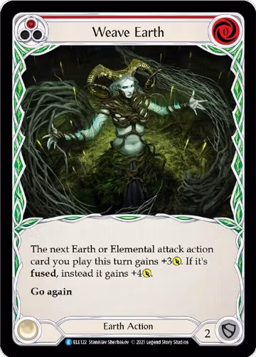 Weave Earth (Red) (ELE122), Tales of Aria — Flesh & Blood card price