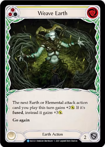 Weave Earth (Yellow) (ELE123), Tales of Aria — Flesh & Blood card price