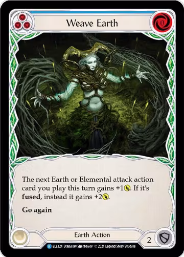 Weave Earth (Blue) (ELE124), Tales of Aria — Flesh & Blood card price