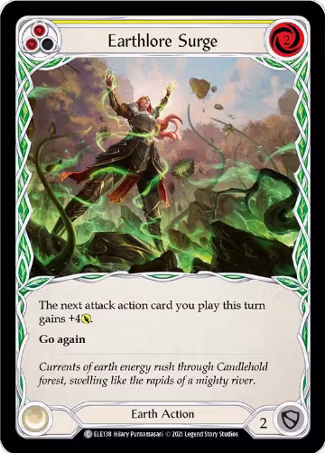Earthlore Surge (Yellow) (ELE138), Tales of Aria — Flesh & Blood card price