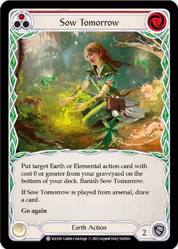 Sow Tomorrow (Red) (ELE140), Tales of Aria — Flesh & Blood card price
