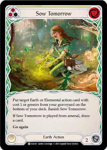 Sow Tomorrow (Yellow) (ELE141), Tales of Aria — Flesh & Blood card price