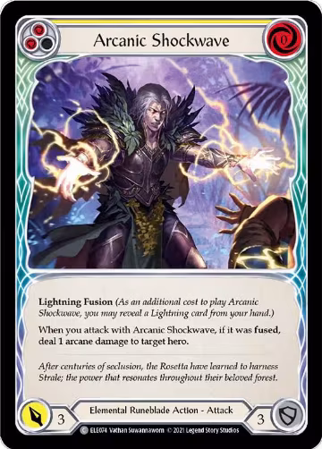 Arcanic Shockwave (Yellow) (ELE074), Tales of Aria — Flesh & Blood card price
