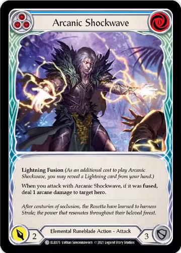 Arcanic Shockwave (Blue) (ELE075), Tales of Aria — Flesh & Blood card price