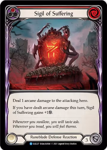 Sigil of Suffering (Red) (ELE227), Tales of Aria — Flesh & Blood card price