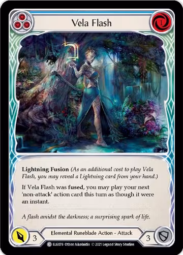 Vela Flash (Blue) (ELE078), Tales of Aria — Flesh & Blood card price