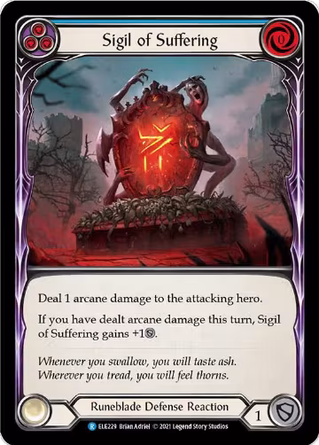Sigil of Suffering (Blue) (ELE229), Tales of Aria — Flesh & Blood card price