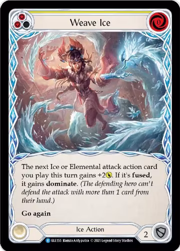 Weave Ice (Yellow) (ELE155), Tales of Aria — Flesh & Blood card price