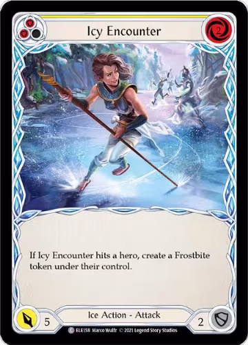 Icy Encounter (Yellow) (ELE158), Tales of Aria — Flesh & Blood card price