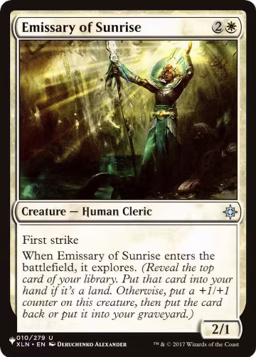 Emissary of Sunrise (010/279), The List Reprints — Magic card price