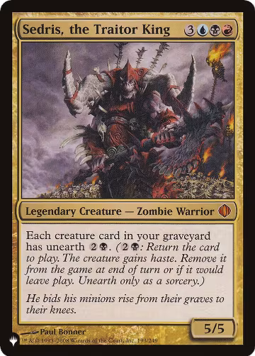 Sedris, the Traitor King (193/249), The List Reprints — Magic card price