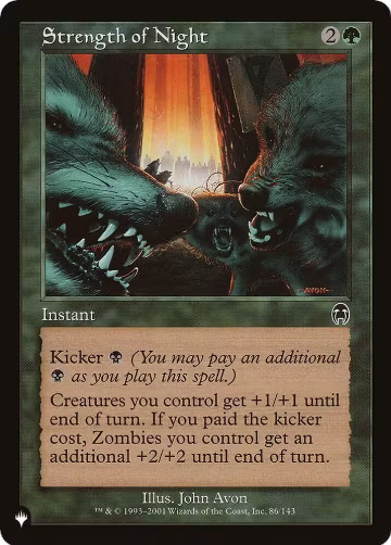 Strength of Night (86/143), The List Reprints — Magic card price