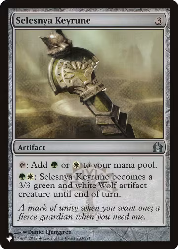 Selesnya Keyrune (233/274), The List Reprints — Magic card price