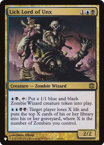 Lich Lord of Unx (24/145), The List Reprints — Magic card price