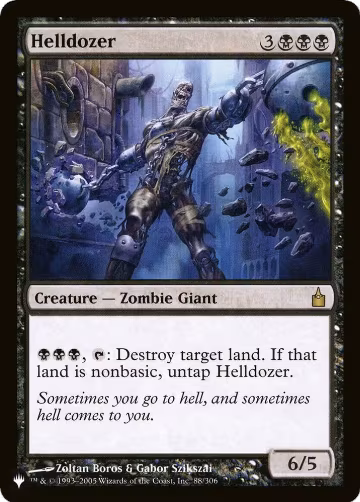 Helldozer (88/306), The List Reprints — Magic card price